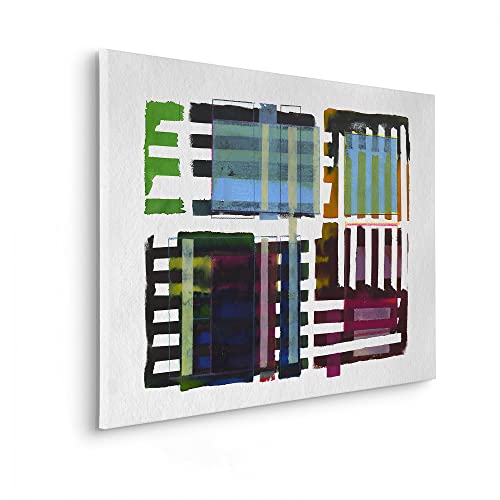 Komar Keilrahmenbild im Echtholzrahmen - Grids & Stripes - Größe 60 x 90 cm - Wandbild, Kunstdruck, Wanddekoration, Design, Wohnzimmer, Schlafzimmer von Komar