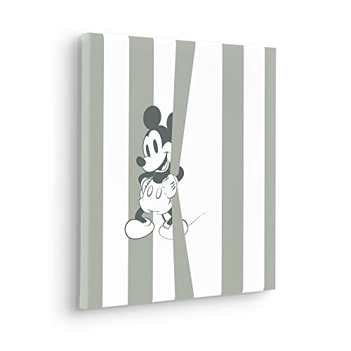 Komar Keilrahmenbild im Echtholzrahmen - Mickey Be Yourself - Größe 40 x 40 cm - Disney, Kinderzimmer, Wandbild, Kunstdruck, Wanddekoration, Design von Komar