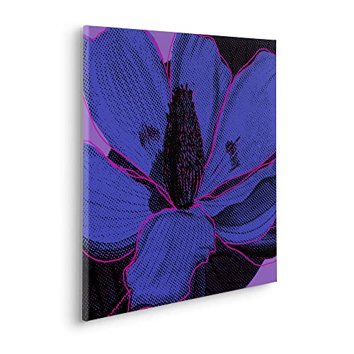 Komar Keilrahmenbild im Echtholzrahmen - Purple Fusion - Größe 60 x 60 cm - Wandbild, Kunstdruck, Wanddekoration, Design, Wohnzimmer, Schlafzimmer von Komar