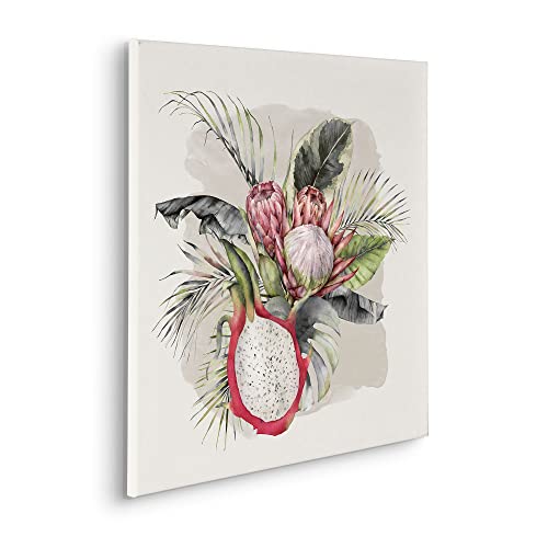 Komar Keilrahmenbild im Echtholzrahmen - Sweet Pitaya - Größe 60 x 60 cm - Wandbild, Kunstdruck, Wanddekoration, Design, Wohnzimmer, Schlafzimmer von Komar