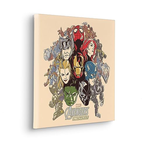 Komar Komar Keilrahmenbild - Avengers Strike Back - Größe 40 x 40 cm - Kinderzimmerbild, Wandbild, Kinderzimmer von Komar