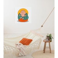 Komar Leinwandbild "Happy Buddy - Größe 60 x 60 cm", Natur, (1 St.), Keilrahmenbild mi Echtholzrahmen von Komar