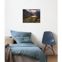 Komar Leinwandbild "Northern Light - Größe 40 x 30 cm", Baum-Blätter-Natur-Berge-Blumen-Foto-Jahreszeiten-Landschaft-Meer-Strand-Palmen, (Packung, 1 St.), Keilrahmenbild mi Echtholzrahmen von Komar