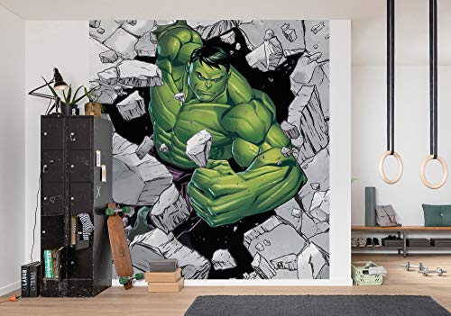 Komar Marvel Vlies Fototapete - Hulk Breaker - Größe: 250 x 280 cm (Breite x Höhe) - Kinderzimmer, Kindertapete, Superheld- IADX5-060 von Komar