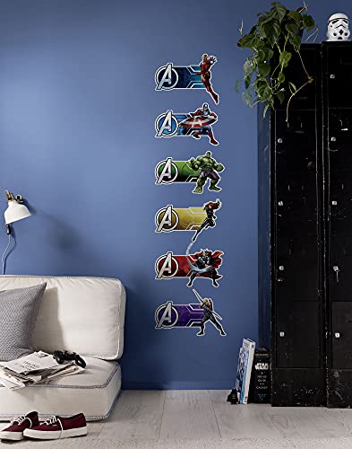 Komar Marvel Wandtattoo Avengers Plates - 100 x 70 cm (Breite x Höhe) - 7 Teile - Black Widow, Hawkeye, Hulk, Deco-Sticker, Wandaufkleber, Wandsticker, Wanddeko, Kinderzimmer - 14734h von Komar