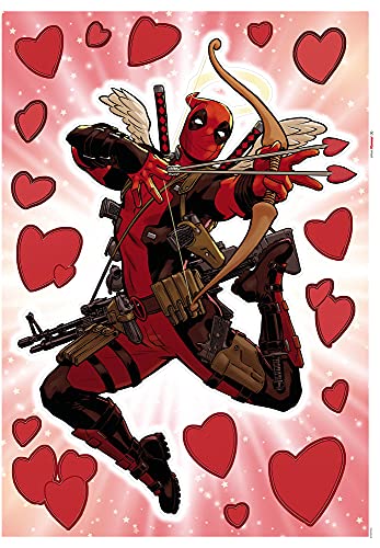 Komar Marvel Wandtattoo Deadpool Lovepool - 50 x 70 cm (Breite x Höhe) - 17 Teile - Deco-Sticker, Wandaufkleber, Wandsticker, Wanddeko, Kinderzimmer - 14114h von Komar