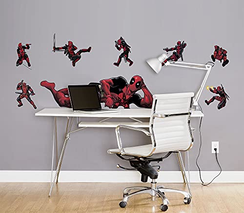 Komar Marvel Wandtattoo Deadpool Posing - 100 x 70 cm (Breite x Höhe) - 8 Teile - Deco-Sticker, Wandaufkleber, Wandsticker, Wanddeko, Kinderzimmer - 14741h von Komar