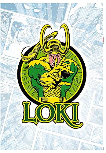 Komar Marvel Wandtattoo Loki Comic Classic - 50 x 70 cm (Breite x Höhe) - 1 Teile - Deco-Sticker, Wandaufkleber, Wandsticker, Wanddeko, Kinderzimmer - 14078h von Komar