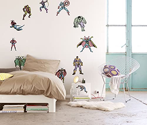 Komar Marvel Wandtattoo Marvel Comics Collection - 100 x 70 cm (Breite x Höhe) - 11 Teile - Caption America, Hulk, Spiderman, Deco-Sticker, Wandaufkleber, Wandsticker, Wanddeko, Kinderzimmer - 14742h von Komar