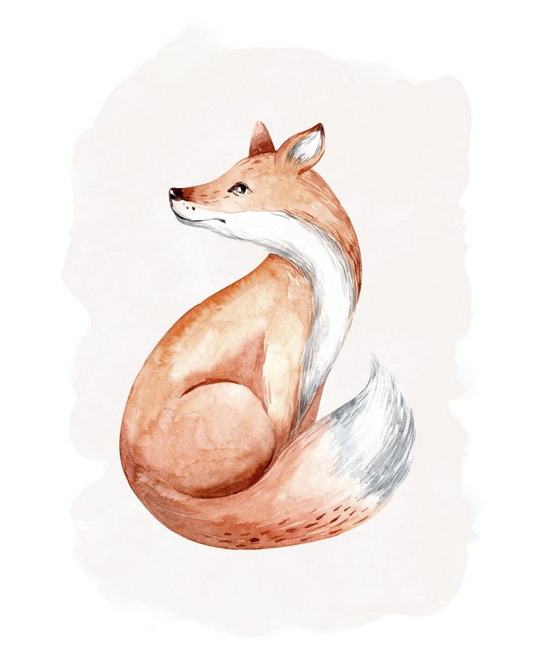 Komar Bild Curious Fox, Natur (1 St), Wandbild zur Dekoration - ohne Rahmen von Komar