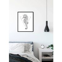 Komar Poster "Sea Horse White", Tiere, (1 St.) von Komar