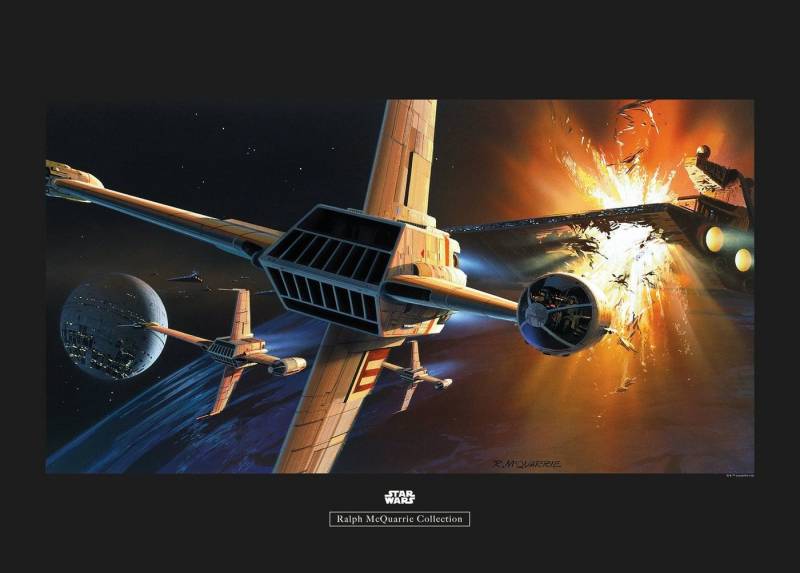 Komar Poster Star Wars Classic RMQ Endor Orbit War, Star Wars (1 St), Kinderzimmer, Schlafzimmer, Wohnzimmer von Komar