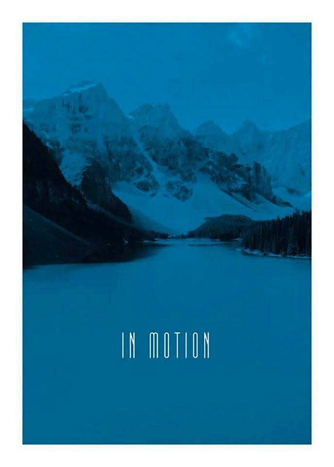 Komar Poster Word Lake In Motion Blue, Natur (1 St), Kinderzimmer, Schlafzimmer, Wohnzimmer von Komar