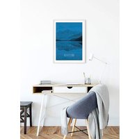 Komar Poster "Word Lake Reflection Blue", Natur, (1 St.) von Komar