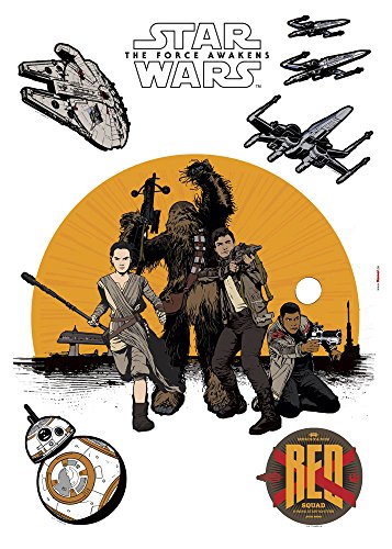 Komar Star Wars Deco-Sticker RESISTANCE | 50 x 70 cm | Wandtattoo, Wandsticker, Wandaufkleber, Wandbild, Rebellen, Rey, Jedi, BB-8, Galaxy, Kinderzimmer | 14025h von Komar