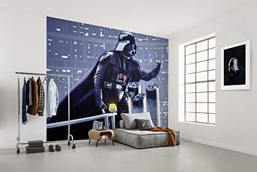 Komar Vlies Fototapete Star Wars Classic Vader Join the Dark Side | Größe: 300 x 250 cm (Breite x Höhe), Bahnbreite 50 cm | Tapete, Wandbild, Dekoration, Kinderzimmer | DX6-071, blau, schwarz von Komar