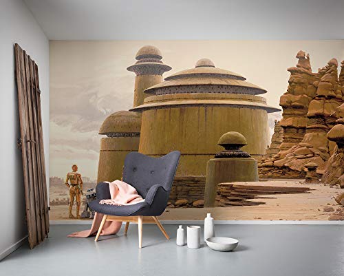 Komar Vlies Fototapete Star Wars Classic RMQ Jabbas Palace | Größe: 500 x 250 cm (Breite x Höhe), Bahnbreite 50 cm | Tapete, Wandbild, Dekoration, Kinderzimmer, | DX10-057, gelb, braun von Komar