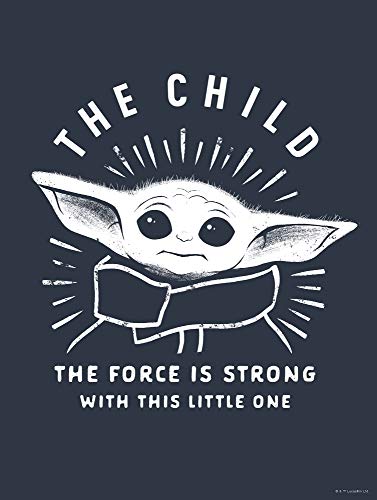 Komar 30 x 40 cm Star Wars Mandalorian The Child Iconic | Baby Yoda, Dekoration, Wandbild, Poster, Kunstdruck | Größe Rahmen | WB-SW-008-30x40, Blau, Weiß von Komar