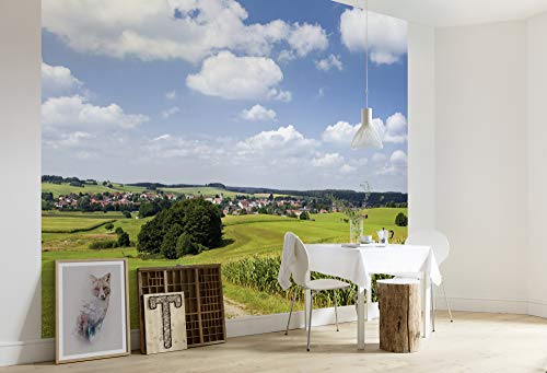 Komar Vlies Fototapete BAYRISCHE IDYLLE | Tapete, XXL, Dekoration, Natur, Landschaft, Schlafzimmer, Wohnzimmer, Büro, Flur | Größe 350 x 280 cm (Breite x Höhe) | SHX7-006 von Komar