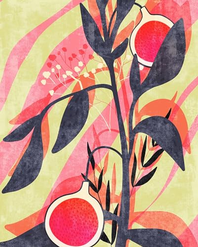 Komar Vlies Fototapete - Bonbons aux Fruits - Größe: 200 x 250 cm (Breite x Höhe) - Blüte, Tapete, Design, Wohnzimmer, Wanddekoration, Schlafzimmer, Blumen, floral - LJX4-026 von Komar