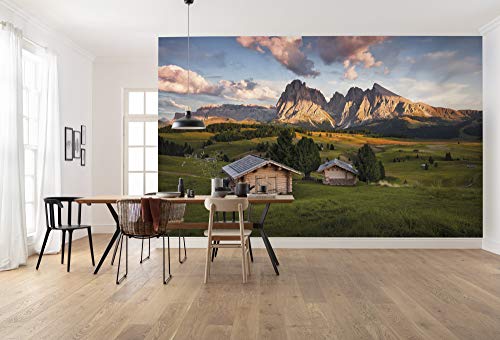 Komar Vlies Fototapete DOLOMITENTRAUM | Tapete, XXL, Dekoration, Natur, Landschaft, Schlafzimmer, Wohnzimmer, Büro, Flur | Größe 450 x 280 cm (Breite x Höhe) | SHX9-022 von Komar