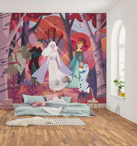 Komar Vlies Fototapete - Disney Frozen Forest Friendship - Größe 300 x 250 cm - Tapete, Kinderzimmer, Kindertapete Komar Vlies Fototapete - Disney Frozen Forest Friendship - Größe 300 x 250 cm - Tapete, Kinderzimmer, Kindertapete von Komar