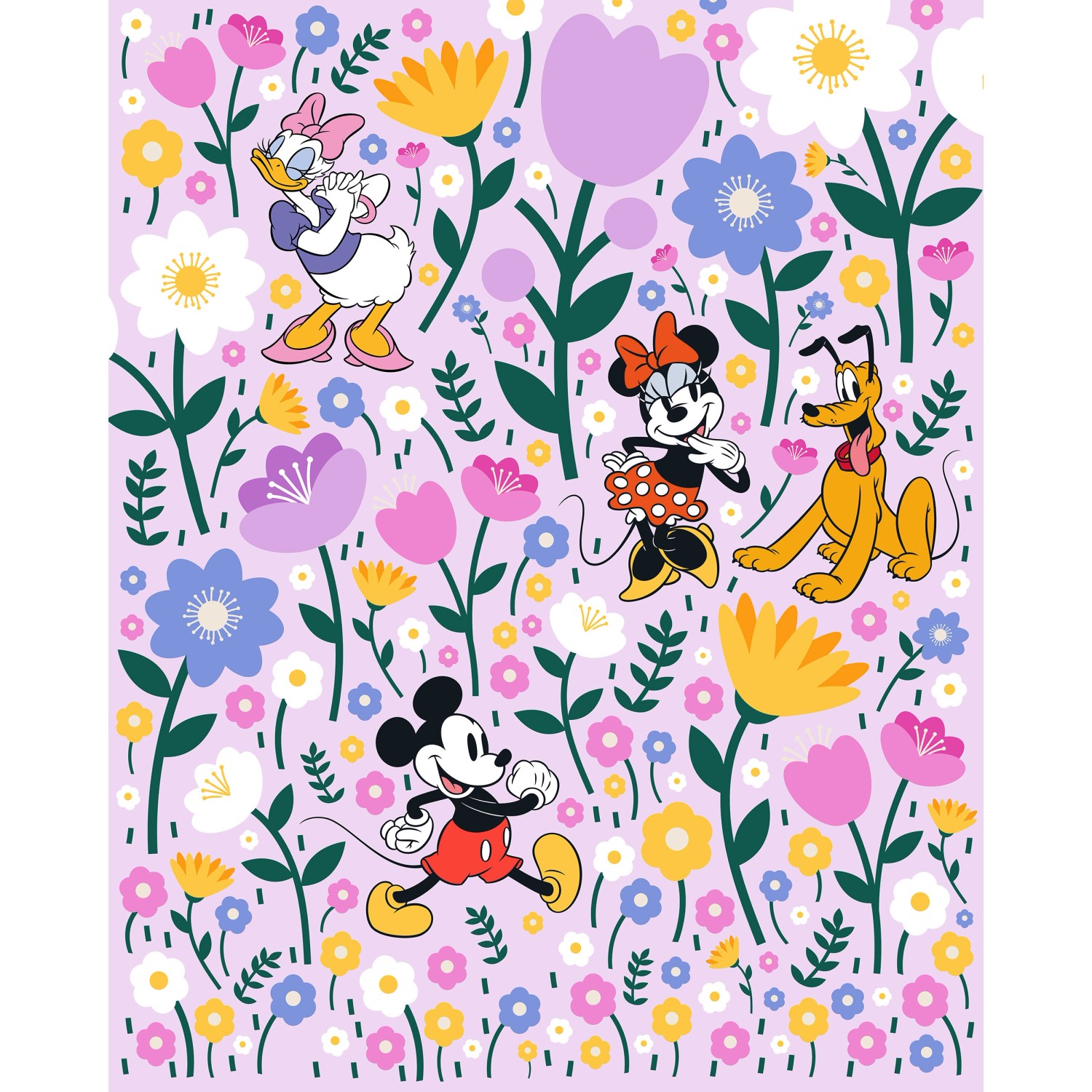 Komar Vlies Fototapete Disney Mickey und Minnie Mouse Botanical Spring Bunt Komar Vlies Fototapete Disney Mickey und Minnie Mouse Botanical Spring Bunt von Komar
