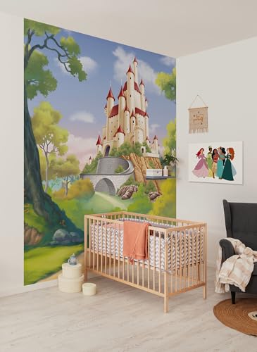 Komar Vlies Fototapete - Disney Princess Snow White Castle - Größe 200 x 250 cm - Tapete, Kinderzimmer, Kindertapete Komar Vlies Fototapete - Disney Princess Snow White Castle - Größe 200 x 250 cm - Tapete, Kinderzimmer, Kindertapete von Komar