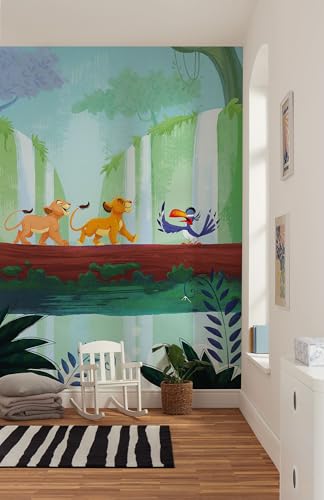 Komar Vlies Fototapete - Disney The Lion King Classic Waterfall - Größe 200 x 250 cm - Tapete, Kinderzimmer, Kindertapete Komar Vlies Fototapete - Disney The Lion King Classic Waterfall - Größe 200 x 250 cm - Tapete, Kinderzimmer, Kindertapete von Komar