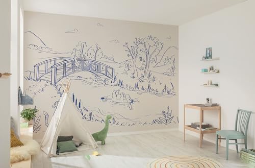 Komar Vlies Fototapete - Disney Winnie the Pooh Blue Ink - Größe 350 x 250 cm - Tapete, Kinderzimmer, Kindertapete Komar Vlies Fototapete - Disney Winnie the Pooh Blue Ink - Größe 350 x 250 cm - Tapete, Kinderzimmer, Kindertapete von Komar