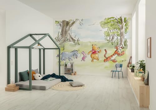 Komar Vlies Fototapete - Disney Winnie the Pooh Walk Together - Größe 300 x 250 cm - Tapete, Kinderzimmer, Kindertapete Komar Vlies Fototapete - Disney Winnie the Pooh Walk Together - Größe 300 x 250 cm - Tapete, Kinderzimmer, Kindertapete von Komar