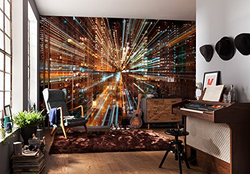 Komar Vlies Fototapete FUSION | 368 x 248 cm | Tapete, Wand, Dekoration, Wandbelag, Wandbild, Wanddeko, Design, Lichtgeschwindigkeit | XXL4-037 von Komar