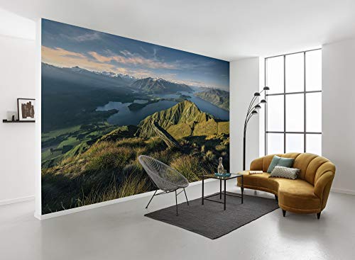 Komar Vlies Fototapete GREEN RIDGES | Tapete, XXL, Dekoration, Natur, Landschaft, Schlafzimmer, Wohnzimmer, Büro, Flur | Größe 450 x 280 cm (Breite x Höhe) | SHX9-115 von Komar