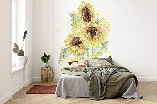 Komar Vlies Fototapete Girasol - Größe: 200 x 250 cm - 4 Bahnen, Bahnbreite 50 cm - Sonnenblume, Tapete, Dekoration, Wandtapete, Wandbild, Wandbelag, Designtapete - X4-1008 von Komar