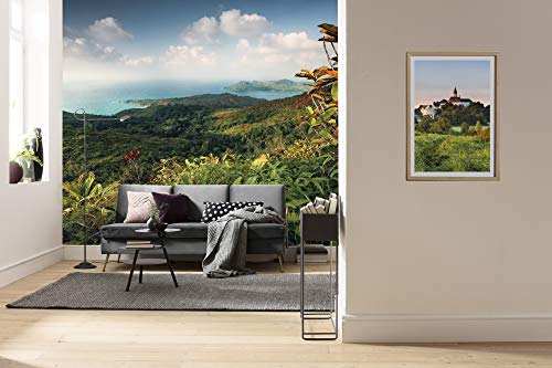 Komar Vlies Fototapete HEAVENS BALCONY | Tapete, XXL, Dekoration, Natur, Landschaft, Schlafzimmer, Wohnzimmer, Büro, Flur | Größe 450 x 280 cm (Breite x Höhe) | SHX9-043 von Komar