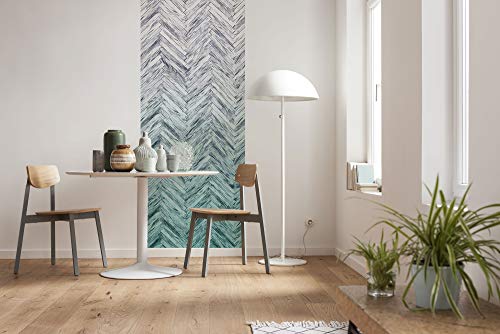 Komar Vlies Fototapete HERRINGBONE MINT PANEL, 100 x 250 cm (Breite x Höhe), Tapete, Schlafzimmer, Wohnzimmer, Flur, Design, Dekoration, Wanddeko, von Komar