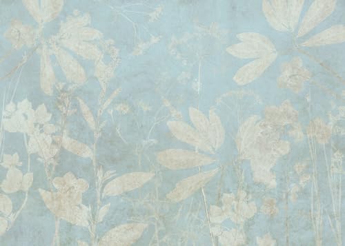 Komar Vlies Fototapete - Jardin sur Papier - Größe 350 x 250 cm, Bahnbreit 50 cm - Tapete, Blätter,Schafzimmer, Wohnzimmer von Komar
