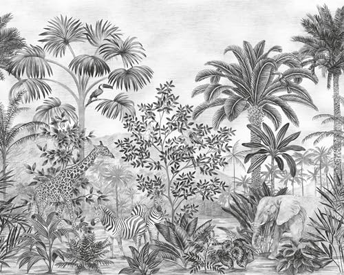 Komar Vlies Fototapete - Jungle Evolution - Größe: 350 x 280 cm (Breite x Höhe) - Palmen, Dschungel, Regenwald, Kinderzimmer, Tapete - IAX7-0035 von Komar