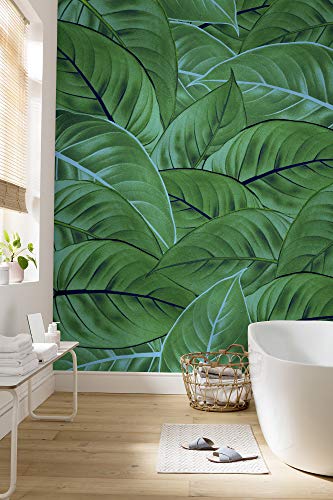 Komar Vlies Fototapete - Jungle Leaves - Größe 200 x 250 cm (Breite x Höhe) - Wand Tapete Blumen Blätter Wohnzimmer Schlafzimmer Büro Flur Dekoration Wandbild - P044-VD2 von Komar