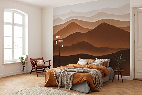 Komar Vlies Fototapete - Macchiato Mountains - Größe: 300 x 250 cm (Breite x Höhe) - Berge, Bergmotiv, Tapete, Design, Wohnzimmer, Wanddekoration, Schlafzimmer, Natur - LJX6-037 von Komar