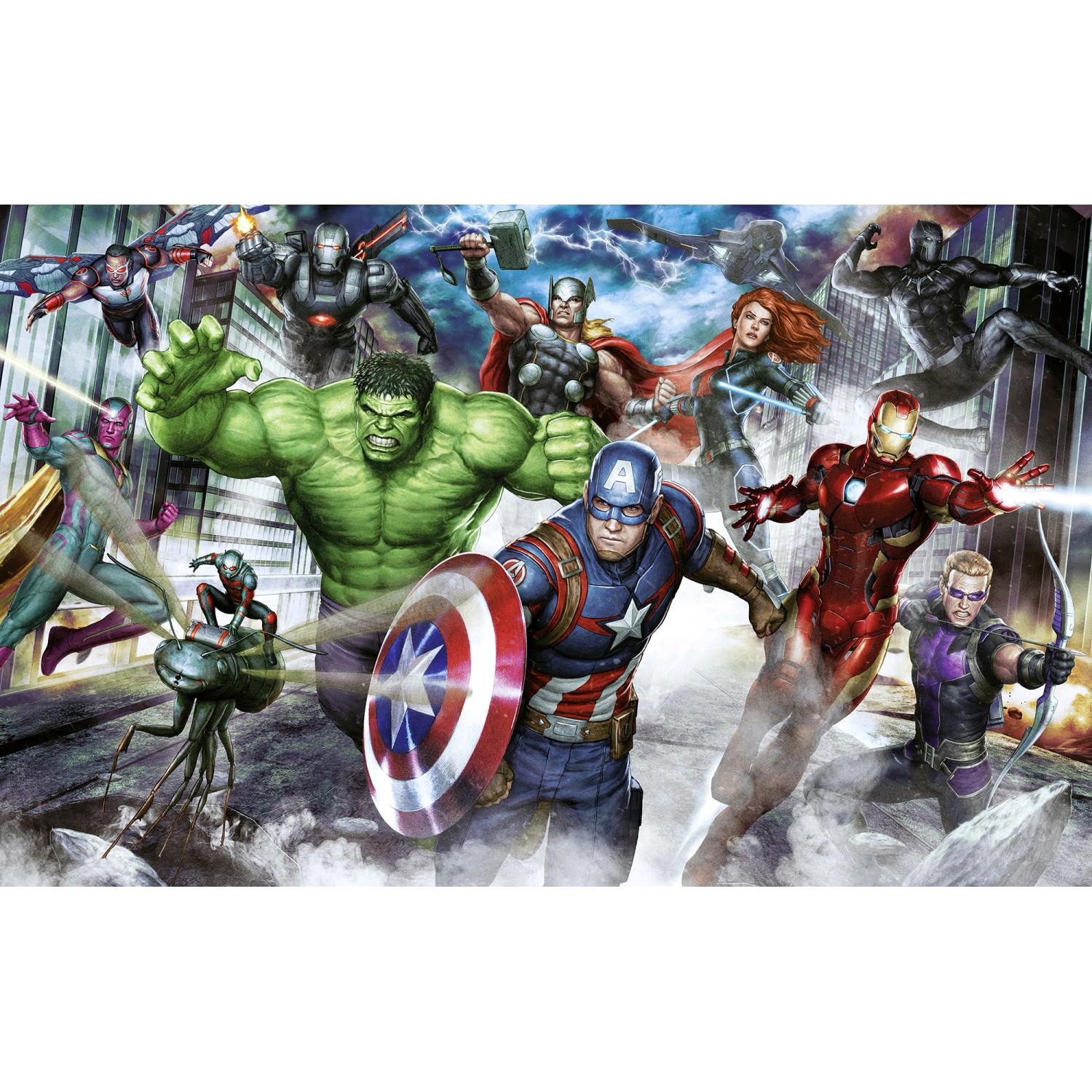 Komar Vlies Fototapete Marvel Avengers Assemble Bunt Komar Vlies Fototapete Marvel Avengers Assemble Bunt von Komar