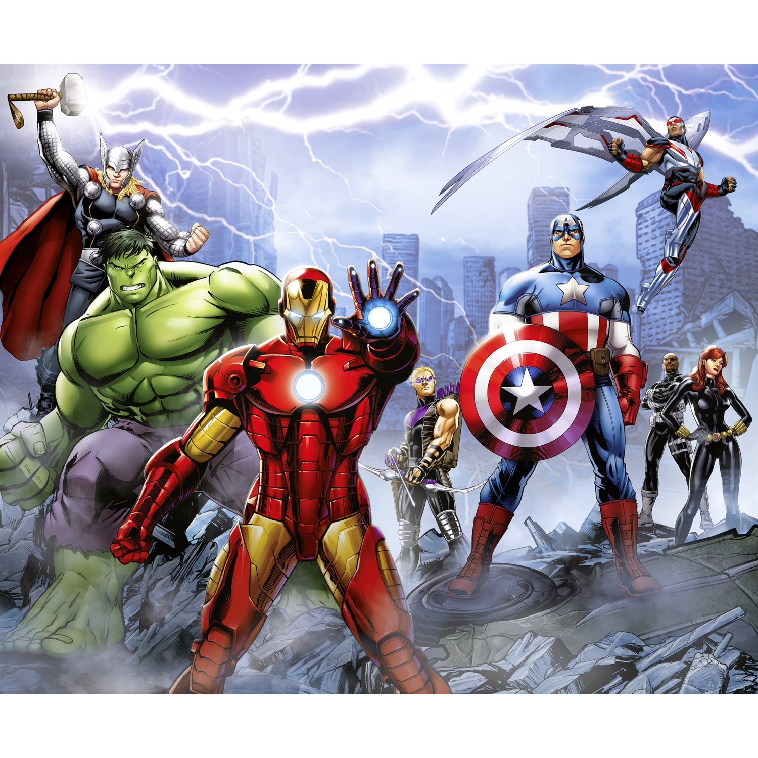Komar Vlies Fototapete Marvel Avengers Ultimate Warriors Bunt Komar Vlies Fototapete Marvel Avengers Ultimate Warriors Bunt von Komar