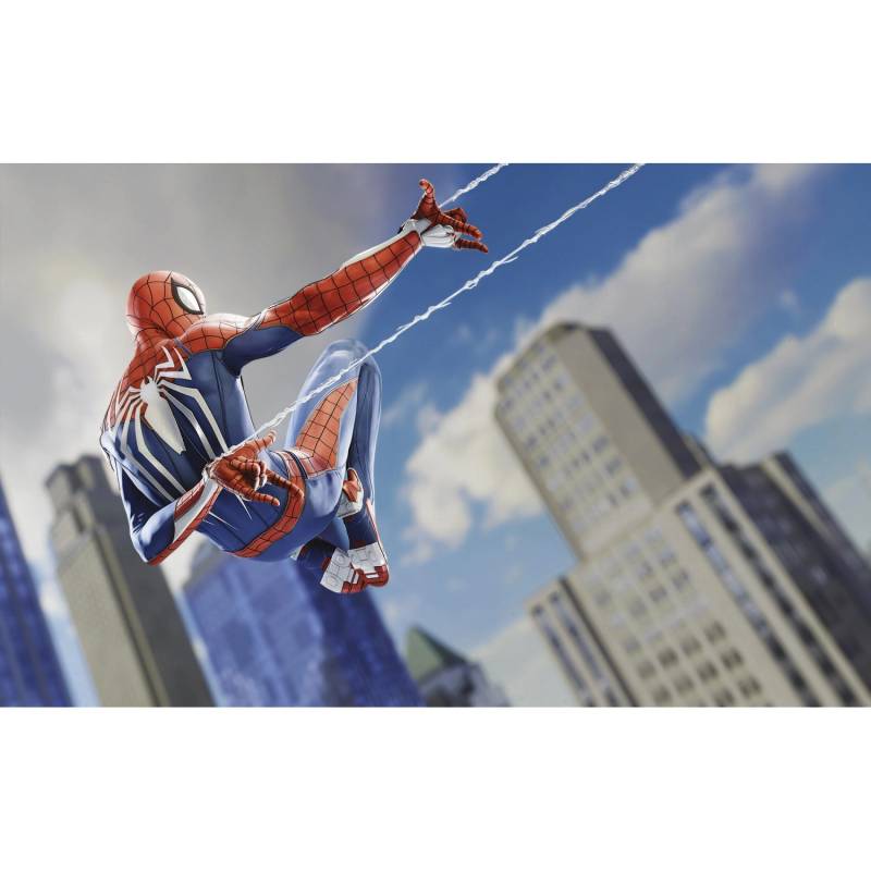 Komar Vlies Fototapete Marvel Spider-Man Spider Web Shooting Bunt von Komar