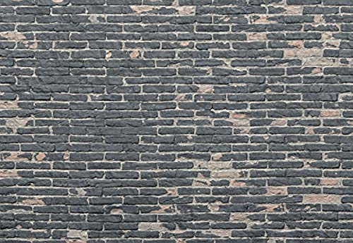 Komar Vlies Fototapete | PAINTED BRICKS | Größe: 368 x 248 cm | Tapete, Wand Dekoration, Backstein, Steinmauer, Steinoptik, Steinwand, Wohnzimmer | XXL4-067, Grau/Braun von Komar