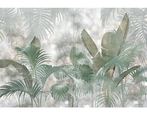 Komar Vlies Fototapete - Paillettes Tropicales - Größe 368 x 248 cm - Tapete, Tropen, Pflanzen, Design, Wohnzimmer, Schlafzimmer von Komar