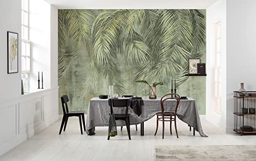 Komar Vlies Fototapete - Palm Fronds - Größe: 350 x 250 cm (Breite x Höhe) - Tapete, Design, Wohnzimmer, Wanddekoration, Schlafzimmer, Palmen, Blätter, grün, floral - LJX7-050 von Komar