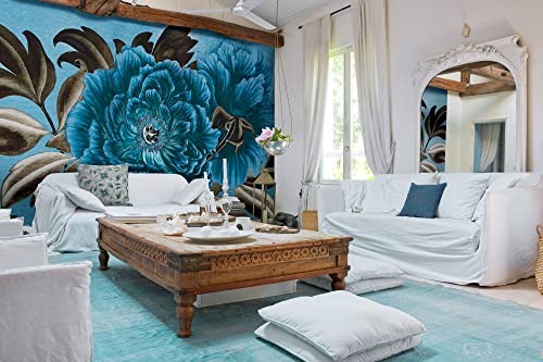 Komar Vlies Fototapete - Royal Peony - Größe 350 x 250 cm, Bahnbreit 50 cm - Tapete, Blume, Schafzimmer, Wohnzimmer von Komar