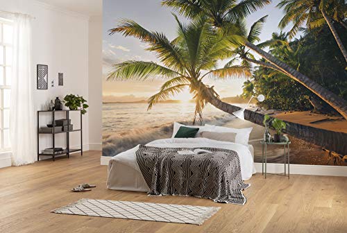 Komar Vlies Fototapete STRANDGEHEIMNIS | Tapete, XXL, Dekoration, Natur, Landschaft, Schlafzimmer, Wohnzimmer, Büro, Flur | Größe 450 x 280 cm (Breite x Höhe) | SHX9-082 von Komar