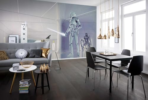 Komar Vlies Fototapete Star Wars Classic RMQ Stormtrooper Hallway | Größe: 500 x 250 cm (Breite x Höhe), Bahnbreite 50 cm | Tapete, Wandbild, Dekoration, Kinderzimmer, | DX10-064, grau, schwarz von Komar