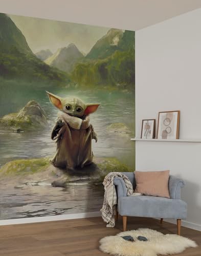 Komar Vlies Fototapete - Star Wars The Mandalorian Grogu Landscape - Größe 200 x 250 cm - Tapete, Kinderzimmer, Kindertapete Komar Vlies Fototapete - Star Wars The Mandalorian Grogu Landscape - Größe 200 x 250 cm - Tapete, Kinderzimmer, Kindertapete von Komar